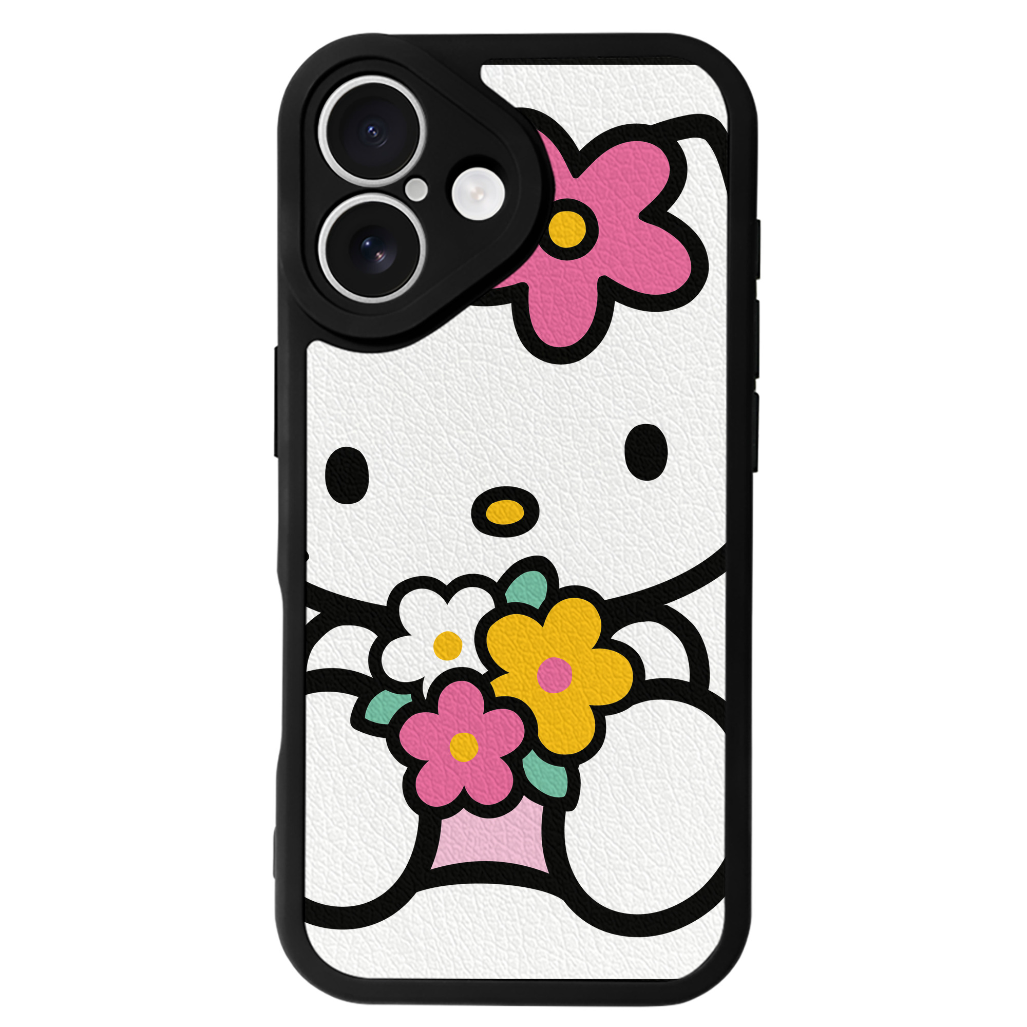 （画像用） Hello Kitty ハローキティ 【iPhone 16シリーズ対応】シリコンスマホケース（レザー調） 材質：シリコン